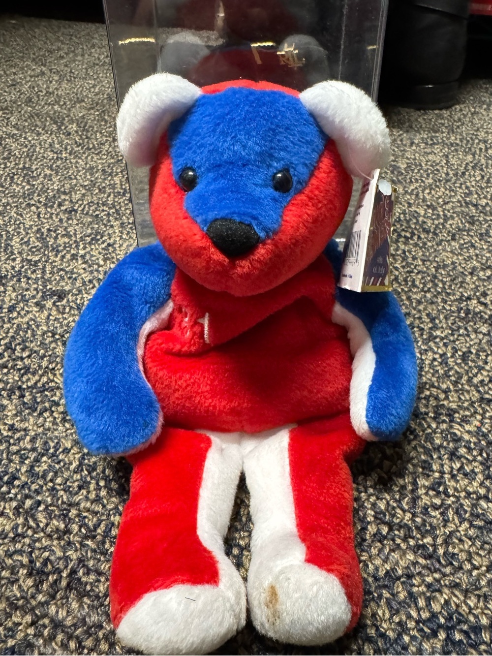 💙Vintage💙 Salvino's Bammers 4th of July Mike Piazza #31 Beanbag Plush Bear